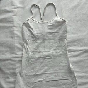 Lululemon White Power Y Tank